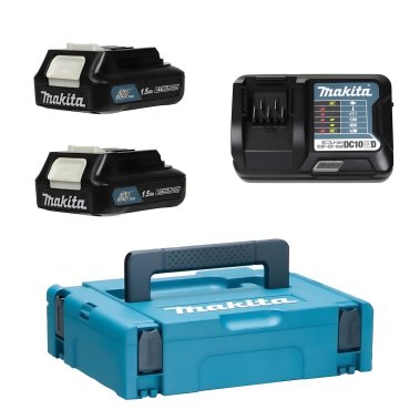 фото Набор (DC10WD + BL1016B - 2 шт., 1.5Ah, Li-Ion, MakPac тип 1) MAKITA 197644-6