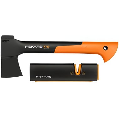 фото Топор туристический Х7-XS Fiskars (640 гр., 355 мм) + точилка 129048/1020183