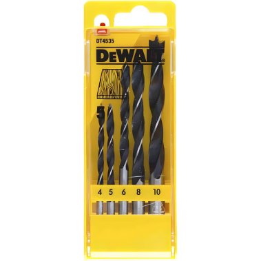 фото Набор сверл по дереву 5 шт. (4-10 мм) DeWalt DT4535