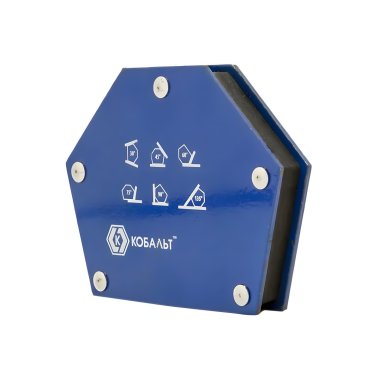 фото Угольник магнитный 95 х 48 мм (6 углов, магнит до 11 кг) КОБАЛЬТ 790-069
