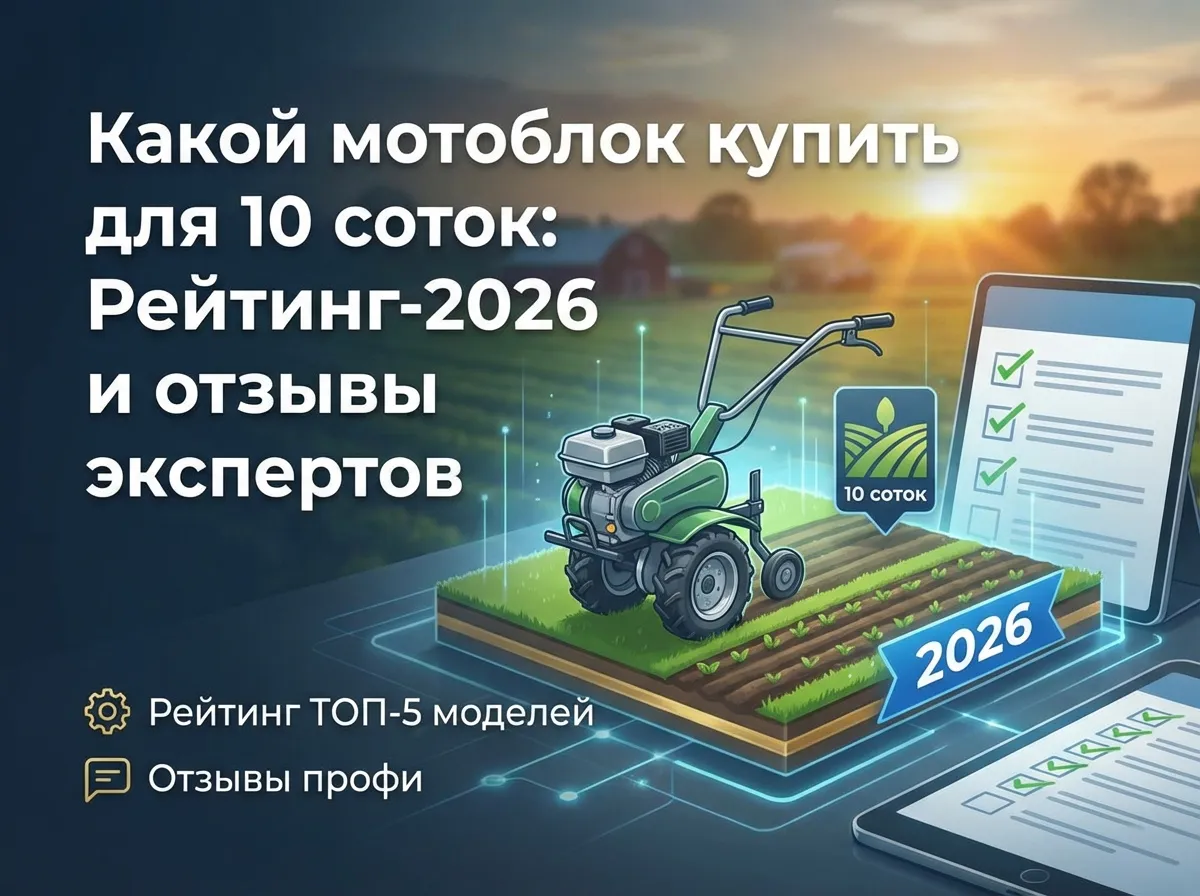 Какой мотоблок купить для 10 соток: Рейтинг-2026 и отзывы экспертов