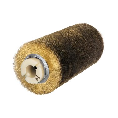 фото Щетка брашировальная Д130*250*25, ворс гофр латунир-я сталь 0,20 (JWDS-1020) SB.1020.BS020