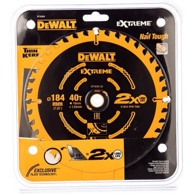 фото Диск пильный 184 х 16 мм 40T (дерево) DeWalt DT10303