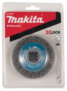 фото Щетка коническая 100 мм (для УШМ, X-Lock, металл 0.3 мм) MAKITA D-73449