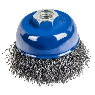 фото Щетка для УШМ 75 мм (чашеобразная, М14, сталь) ПРАКТИКА 032-430