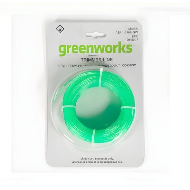 фото Леска 2,4 мм для триммера (витая) GREENWORKS 2950207