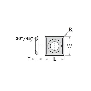 фото Нож твердосплавный 12 x 12 x 1.5 мм 35 град R0,5 K1920 CMT 790.120.20