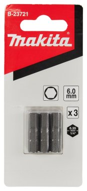фото Бита HEX 6.0 х 25 мм C-form (3 шт.) MAKITA B-23721