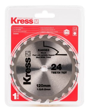 фото Диск пильный 120 х 1.2 х 9.5 мм 24T TCT (по дереву) KRESS KA8383