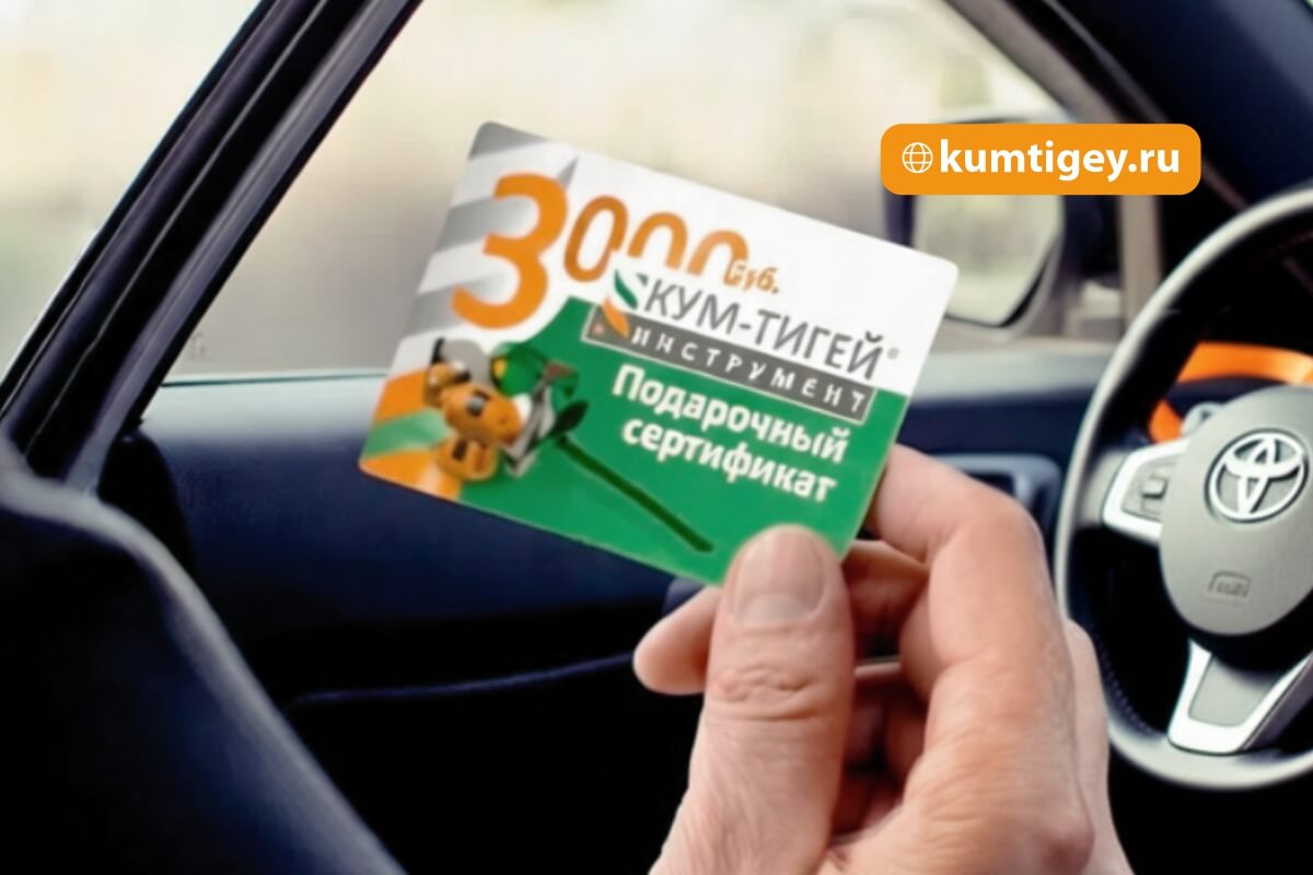 Подарочные сертификаты "Кум-Тигей инструмент"