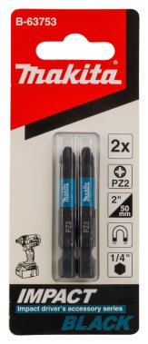 фото Бита PH 2 х 50 мм E-form (2 шт.) Impact Black MAKITA B-63725