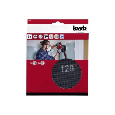 фото Набор шлифовальных сеток KWB 180 мм, 5 шт. 490905
