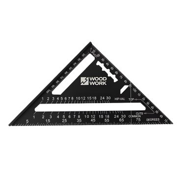 фото Угольник плотницкий 170 мм алюминиевый метрический CTR-170