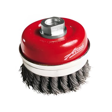 фото Щетка для УШМ №015 (120 мм, чашеобразная с кольцом, М14, витая сталь) АТАКА 2067360