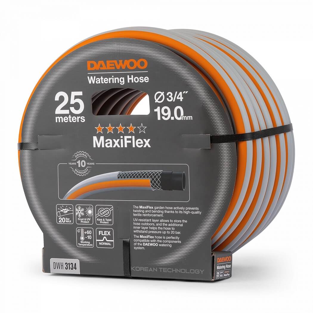 фото Шланг MaxiFlex 25 м, 3/4'' (19 мм) DWH 3134 DAEWOO