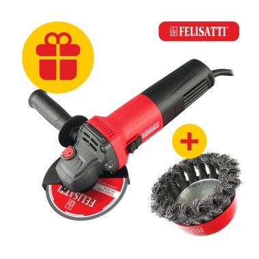 фото Шлифмашина угловая FELISATTI FT8213 + ПОДАРОК корщетка чашечная на выбор