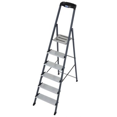 фото Стремянка SECURO (6 ступеней, анодированная) KRAUSE 126443