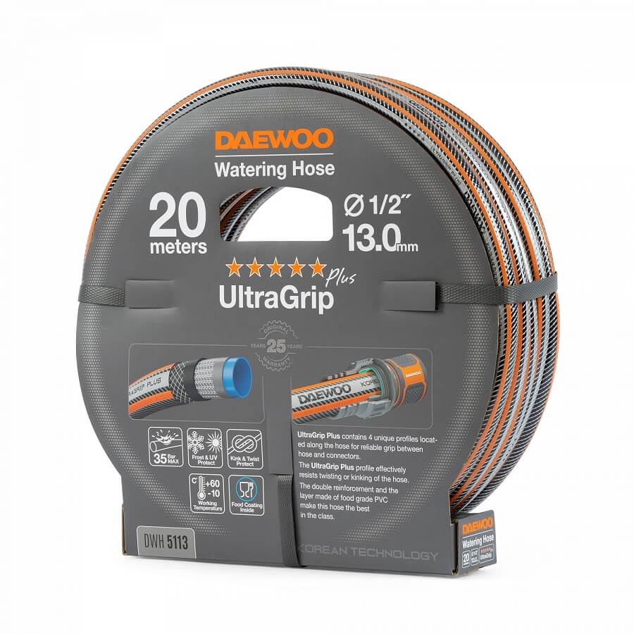 фото Шланг UltraGrip 20 м, 1/2'' (13 мм) DWH 5113 DAEWOO