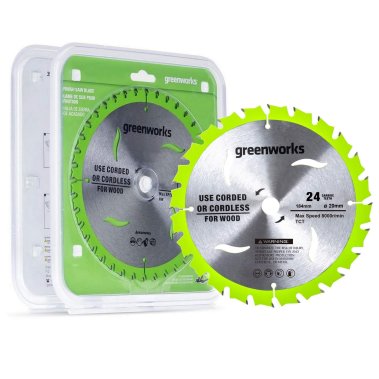 фото Диск 184 мм 24T (по дереву, для циркулярной пилы) GREENWORKS 2943407