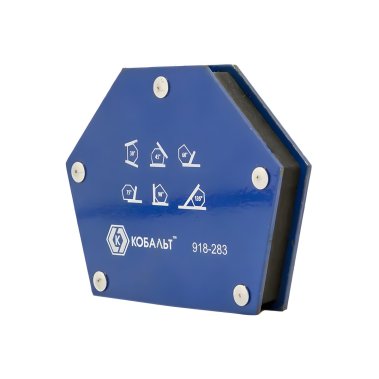 фото Угольник магнитный 115 х 90 мм (6 углов, магнит до 22 кг) КОБАЛЬТ 918-283