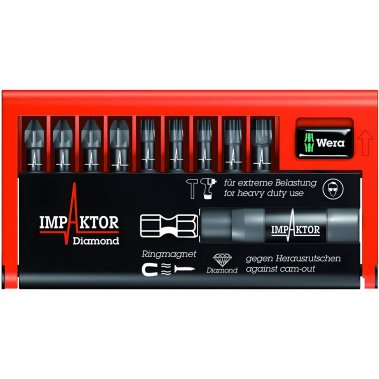 фото Набор бит Bit-Check 10 Impaktor (10 пр.) WERA WE-057680