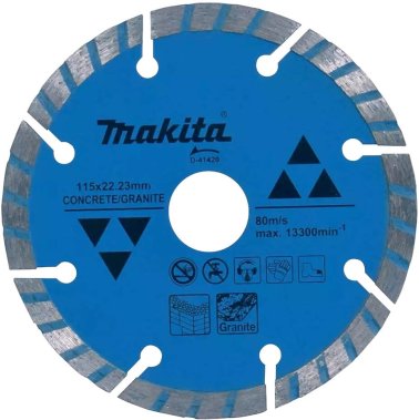 фото Диск алмазный 115 х 22.2 мм Turbo Standard (бетону, гранит) MAKITA D-41420