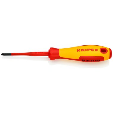 фото Отвертка диэлектрическая PH 1 х 80 мм (тонкая) VDE KNIPEX KN-982401SL