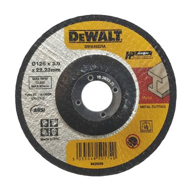 фото Диск отрезной 125 х 3.0 х 22.2 мм HP (металл) DeWalt DWA4522IA-AE