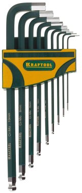 фото Набор ключей 6-гранных удлиненных, 13 шт. (с шаром) INDUSTRIE SAE KRAFTOOL 27444-Н13