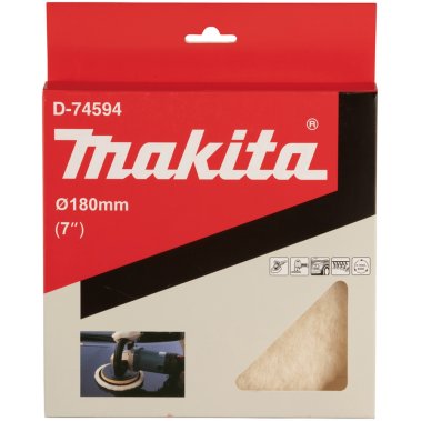 фото Круг полировальный 180 мм (шерсть, липучка) MAKITA D-74594