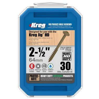 фото Шурупы 6.4 х 63.5 мм Maxi-Loc (125 шт., для HD) KREG SML-C2X250-125