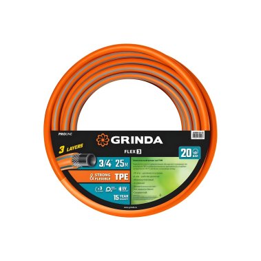 фото Шланг 3/4'' 25 м (20 атм., армированный, 3-х слойный) GRINDA PROLine FLEX 3 429008-3/4-25