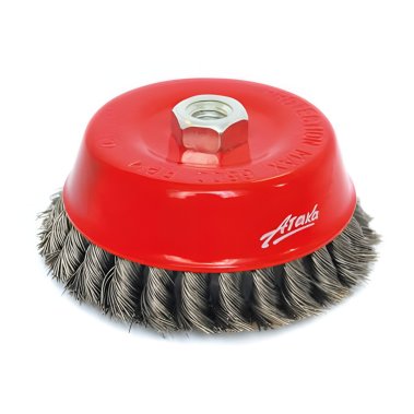 фото Щетка для УШМ №006 (80 мм, чашеобразная, М14, витая сталь) АТАКА 22221