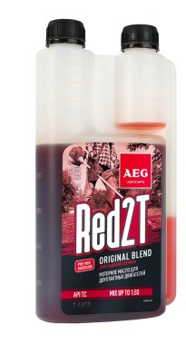 фото Масло AEG Universal 1 л, с дозатором (минеральное, для 2-тактных двигателей) 30744