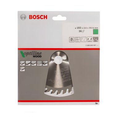 фото Диск пильный 160 х 20 мм 36T STD for Wood BOSCH 2608640597