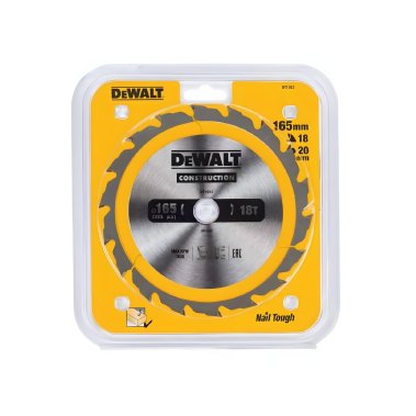 фото Диск пильный 165 х 20 мм 18T CONSTRUCTION DeWalt DT1933-QZ