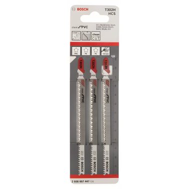 фото Полотно пильное T 302 H CleanPVC (3 шт.) BOSCH 2608667447