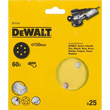 фото Круг шлифовальный 150 мм P60 (1 шт., дерево, краска) DeWalt DT3132-QZ