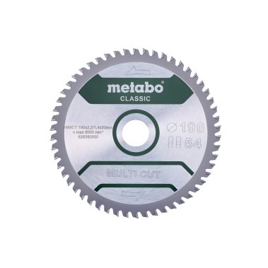 фото Диск пильный 190 х 1.4 х 30 мм 54T (мультиматериалы) METABO 628663000