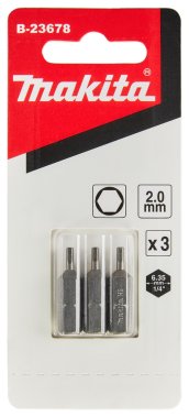 фото Бита HEX 2.0 х 25 мм C-form (3 шт.) MAKITA B-23678