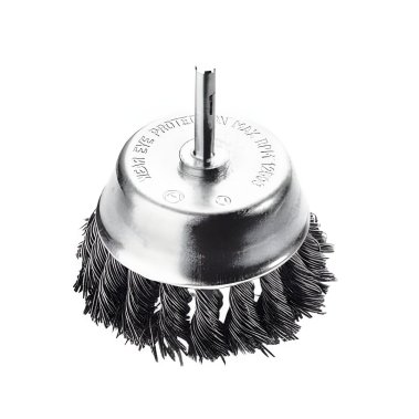 фото Щетка для дрели №065 (75 мм, чашеобразная, витая сталь) АТАКА 22391