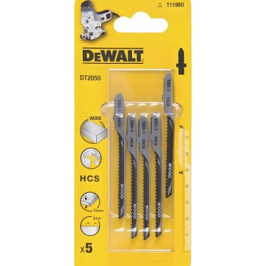 фото Пилки (5 шт., дерево/фанера/ДВП) DeWalt DT2050