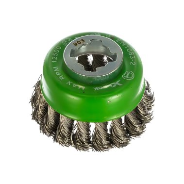 фото Щетка чашечная 75 мм X-LOCK (для УШМ, нерж. сталь 0,5 мм) BOSCH 2608620729