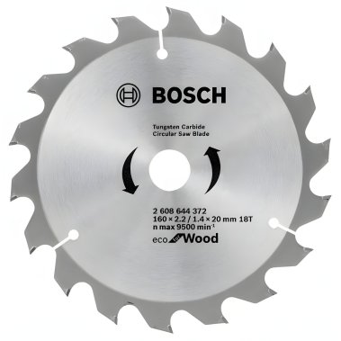 фото Диск пильный 160 х 20/16 мм 18T ECO for Wood BOSCH 2608644372