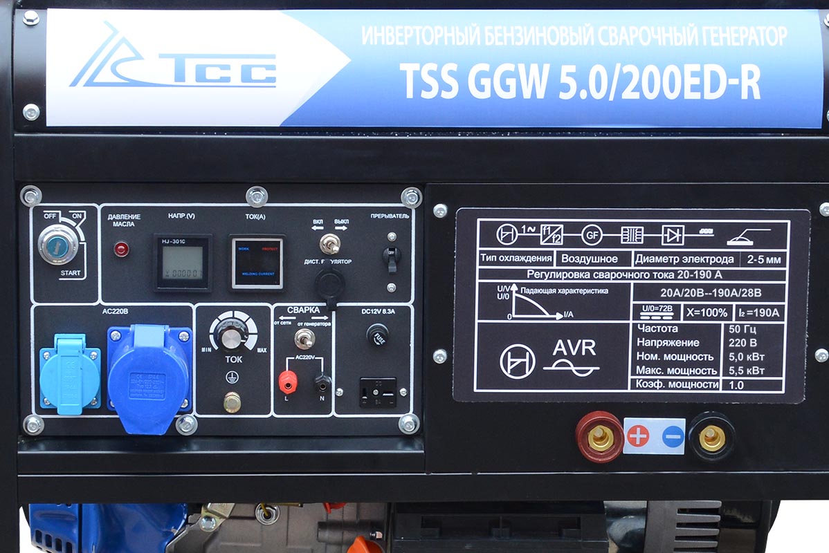 фото Инверторный бензиновый сварочный генератор TSS GGW 5.0/200ED-R