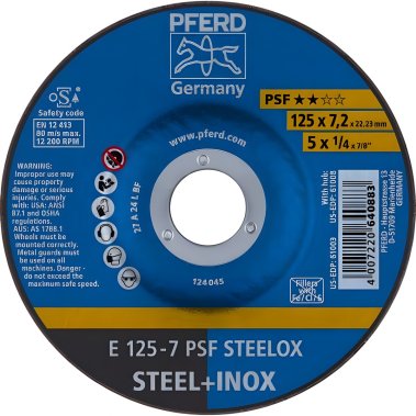 фото Круг шлифовальный E 125-7 PSF STEELOX Pferd