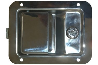 фото Ручка с замком для кожуха стальная 012012-1