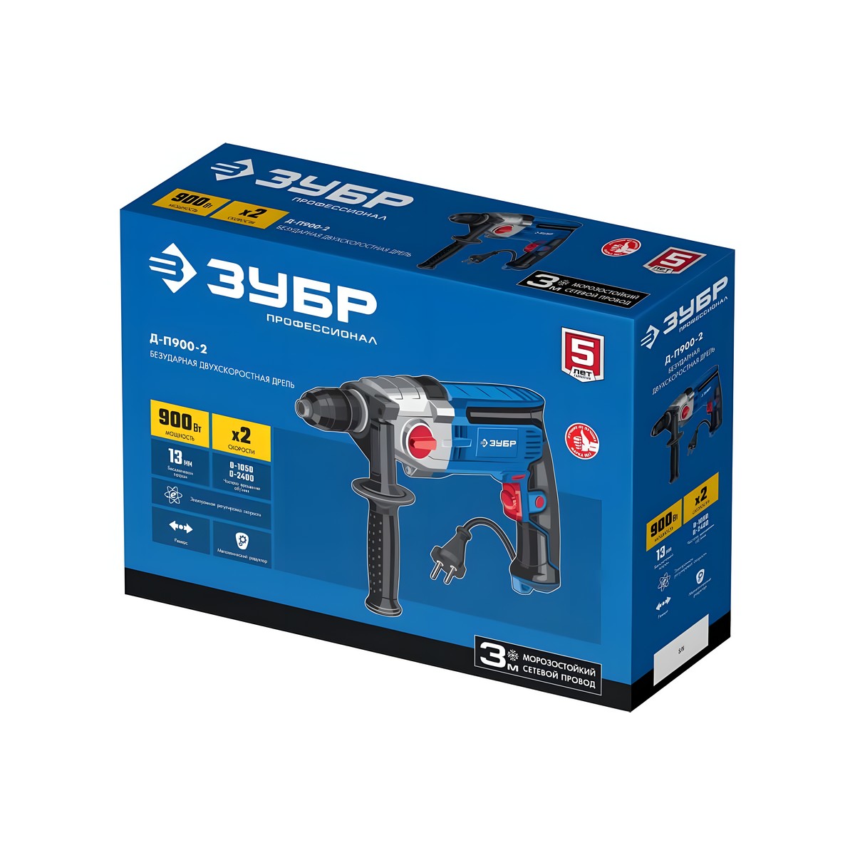 фото Дрель ЗУБР Профессионал Д-П900-2