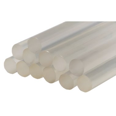 фото Стержни клеевые 7 х 100 мм (12 шт., белый прозрачный) ПРАКТИКА 641-572