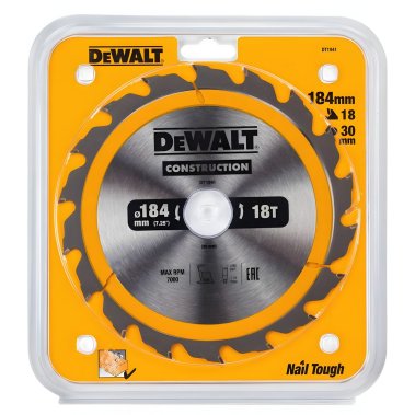 фото Диск пильный 184 х 30 мм 18T CONSTRUCTION DeWalt DT1941